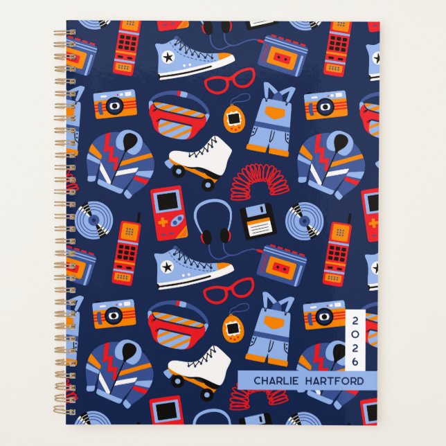Fun retro 90s nostalgia – drawings Y2K revival Planer (Vorderseite)