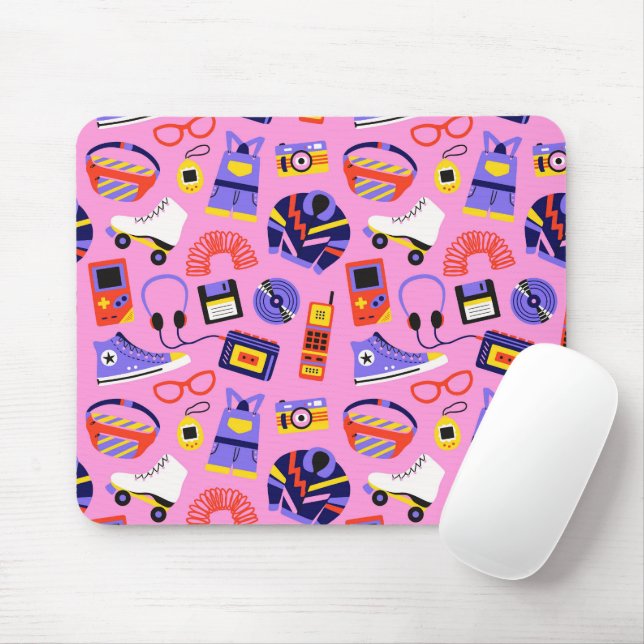 Fun retro 90s nostalgia – Y2K tech and clothing Mousepad (Mit Mouse)