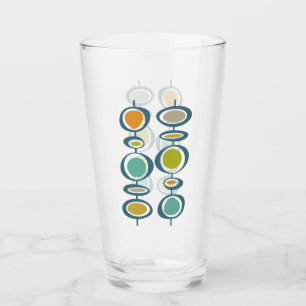 Fun Retro Abstrakt Circles 1950s Mitte Jahrhundert Glas