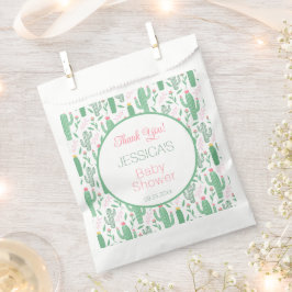 Fun Retro Cactus succulent Floral Baby Shower Geschenktütchen
