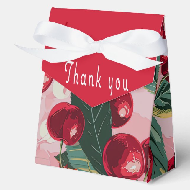 Fun Retro 'Cherry Pop' Rosa Geschenkschachtel (Vorderseite)