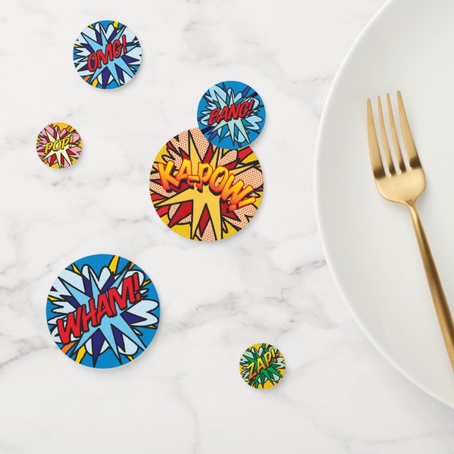 Fun Retro Comic Book Pop Art Konfetti (Gruppe)