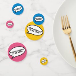 Fun Retro Comic Book Speech Bubble Konfetti