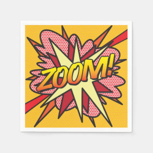 Fun Retro Comic Book ZOOM Serviette