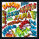 Fun Retro Comic Buch Pop Art Sounds Poster<br><div class="desc">Ein lustiges,  cooles und trendiges Retro-Comic Buch Pop art-inspiriert Design,  das die Wanne,  zap,  pow in den Tag legt. Das ideale Geschenk für Superhelden,  Freunde,  Familie oder als Leckerei für sich selbst. Entworfen von ComicBookPop© unter www.zazzle.com/comicbookpop*</div>