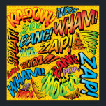Fun Retro Comic Buch Pop Art Sounds Poster<br><div class="desc">Ein lustiges, cooles und trendiges Retro-Comic Buch Pop art-inspiriert Design, das die Wanne, zap, pow in den Tag legt. Das ideale Geschenk für Superhelden, Freunde, Familie oder als Leckerei für sich selbst. Entworfen von ComicBookPop© unter www.zazzle.com/comicbookpop*</div>