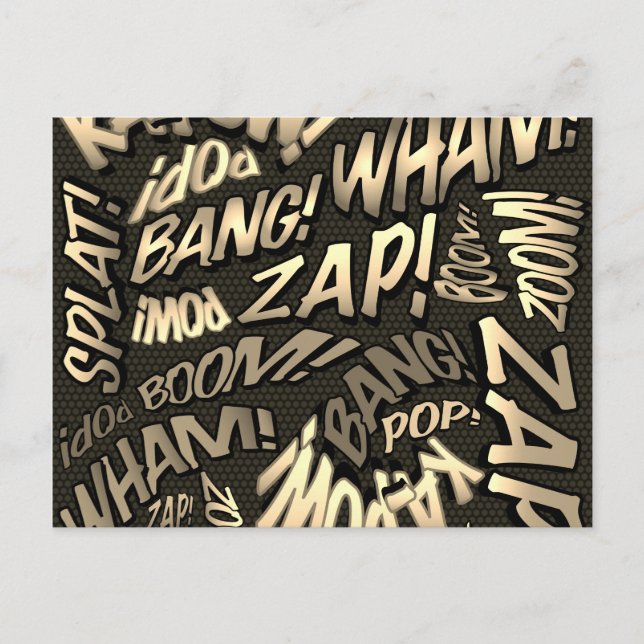 Fun Retro Comic Pop Vintag Postkarte (Vorderseite)