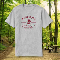 Fun Retro Custom Camping Trip Campfire Rotes Logo
