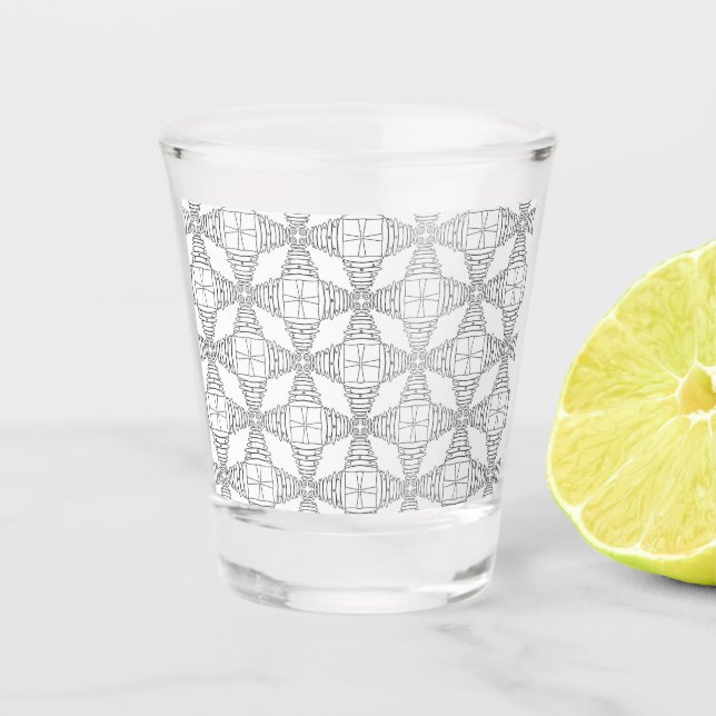 Fun Retro-Design-Schuss Schnapsglas (Vorderseite)
