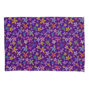 Fun Retro farbenfrohe Illustration Blumenmuster Kissenbezug