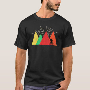 Fun Retro farbenfrohe Mountainbike- und Reitausrüs T-Shirt