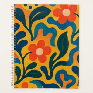 Fun Retro Garden Collage Motif Motif
