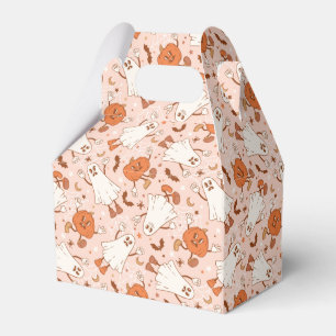 Fun Retro Ghost & Jack-O-Lantern Muster Geschenkschachtel