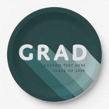 Fun Retro Green White Graduation Party