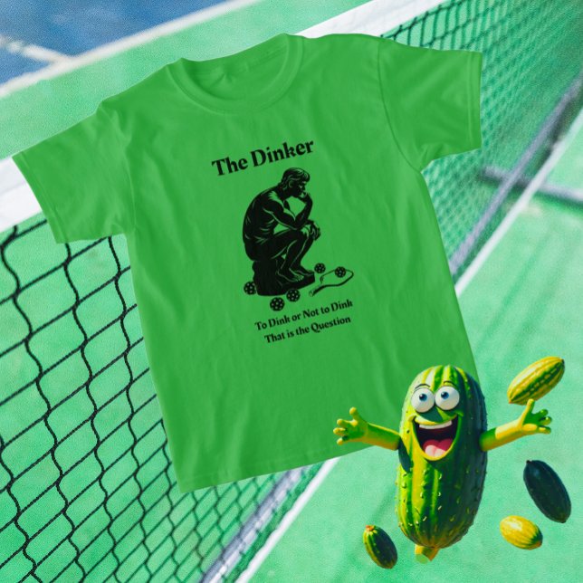 Fun Retro Le T-shirt Dinker Pickleball (Pickleball green!)