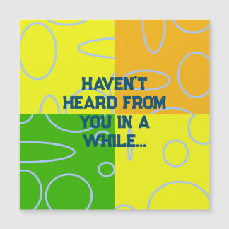 Fun Retro Loops Gelbe grüne Orange Karte