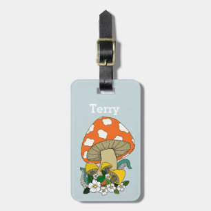 Fun Retro Mushroom Gepäckanhänger