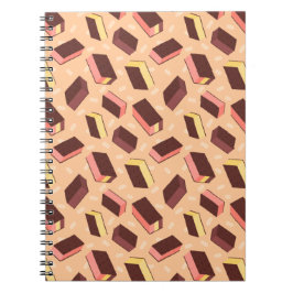 Fun Retro Neapolitan Ice Cream Sandwich Muster Notizblock