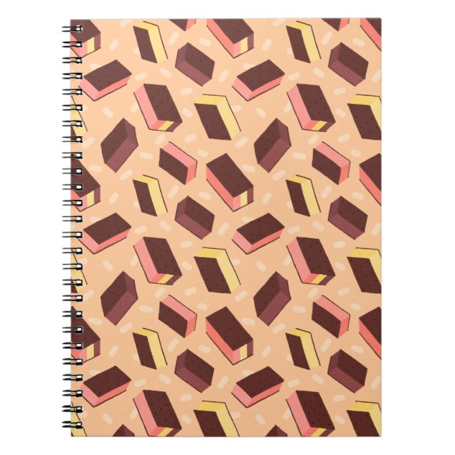 Fun Retro Neapolitan Ice Cream Sandwich Muster Notizblock (Vorderseite)