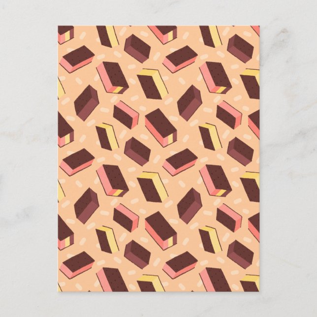 Fun Retro Neapolitan Ice Cream Sandwich Postkarte (Vorderseite)