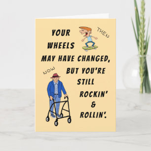 Fun Retro Senior Moment Heureux Anniversaire Carte