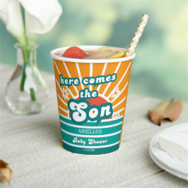 Fun Retro Sunshine Baby Dusche Pappbecher