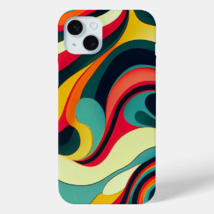 Fun Retro Swirl iPhone 15 Plus Fall. Case-Mate iPhone Hülle