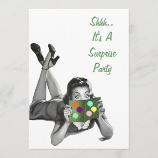 Fun Retro Überraschung Party Ankündigung Einladung