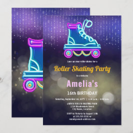Fun Roller Skaten Birthday Party Einladung