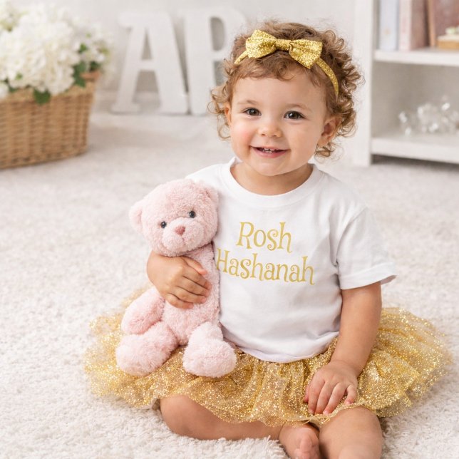 Fun Rosh Hashanah Design Kleinkind T-shirt (Von Creator hochgeladen)