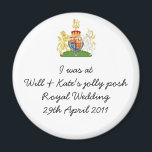 Fun Royal Wedding Souvenir Magnet<br><div class="desc">Humorvolle Royal Wedding Souvenir, Denkmäler für die Hochzeit von Prinz William und Kate Middleton</div>