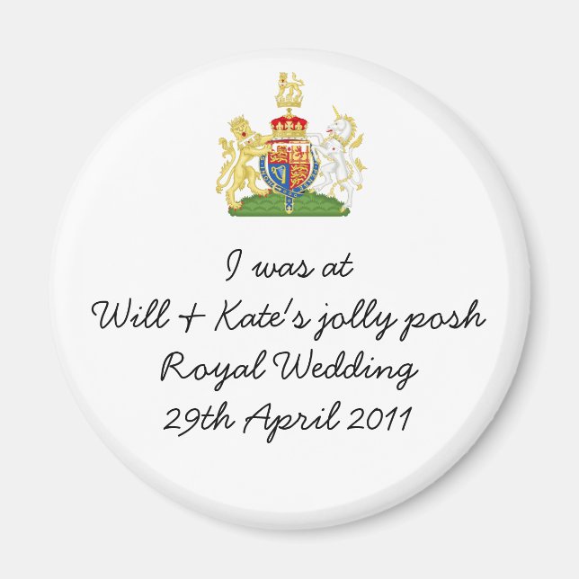 Fun Royal Wedding Souvenir Magnet (Vorne)