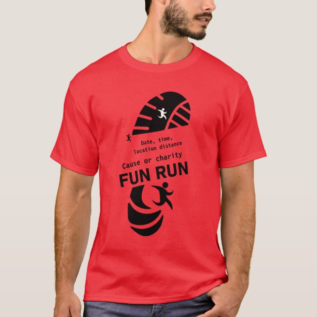 Fun Run Event Cause Charity Promotion T-Shirt (Devant)