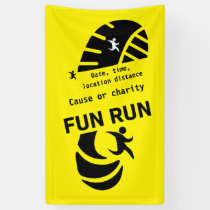 Fun Run Event verursacht Wohltätigkeit Werbeaktion Banner