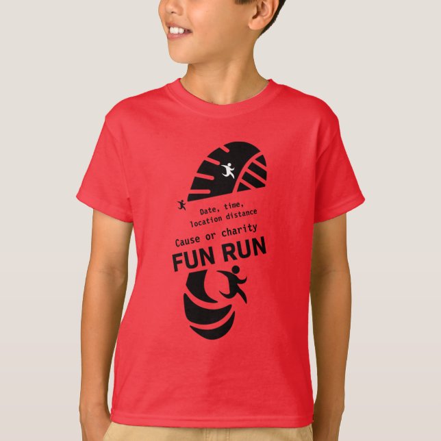 Fun Run Event verursacht Wohltätigkeit Werbeaktion T-Shirt (Vorderseite)
