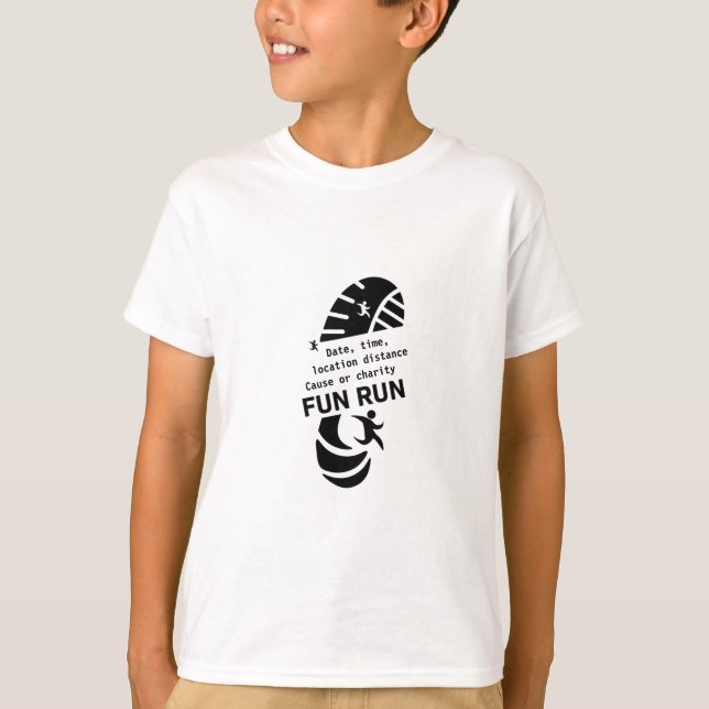 Fun Run Event verursacht Wohltätigkeit Werbeaktion T-Shirt (Vorderseite)