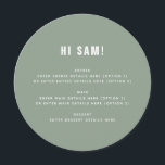 Fun Sage Green Guest Name Platzkarte Wedding Menu Menükarte<br><div class="desc">Fun Monochrome Gastname Platzkarte Wedding Menü Kann vollständig auf Ihre Anzug Ihre Bedürfnisse angepasst werden. © Gorjo Designs. Made for you via Zazzle Plattform. // Sie suchen passende Artikel? Andere Schreibwaren aus dem Set, die im Bereich "Sammlungen" meines Ladens erhältlich sind. // Benötigen Sie Hilfe bei der Anpassung Ihres Designs?...</div>