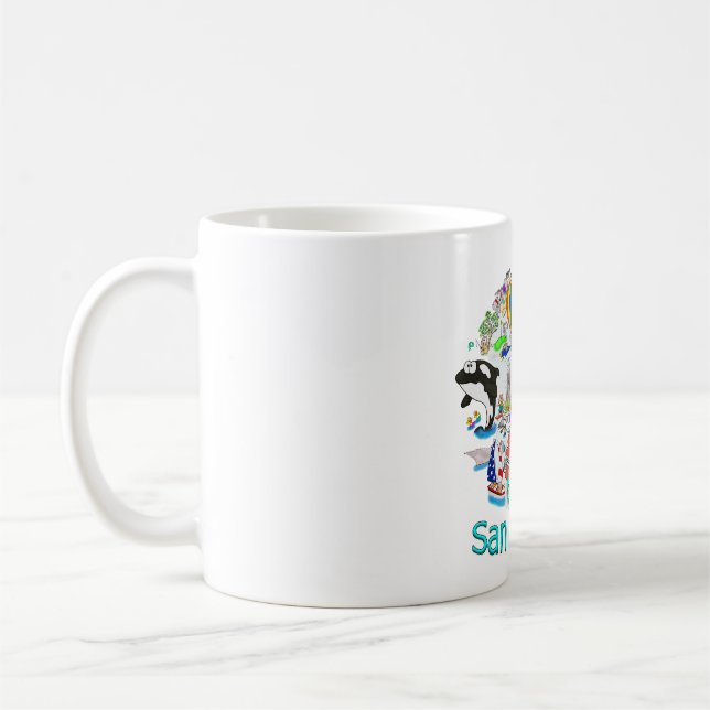Fun San Diego Kalifornien Kaffeetasse (Links)