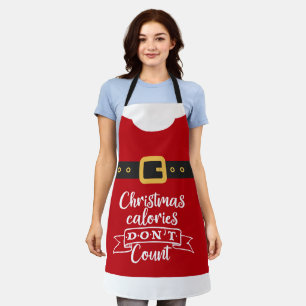 Fun Santa Claus feierliche rote Weihnachtskalorien Schürze