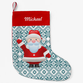 Fun Santa Claus Individuelle Name Kleiner Weihnachtsstrumpf