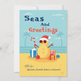 Fun Santa Claus Jahreszeit Weihnachtskarte Dankeskarte