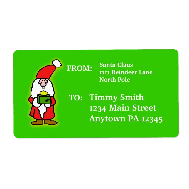Fun Santa Claus Shipping Labels (Vorne)