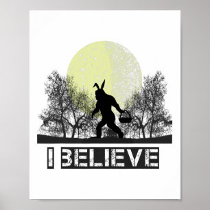 Fun Sasquatch Bigfoot Oster Sonnige Ohren Kryptid Poster