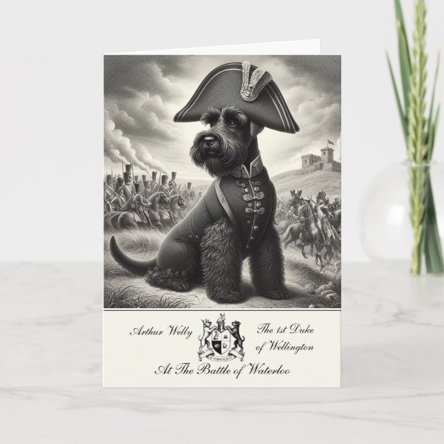 Fun Schnauzer British History Carte de voeux pliée (Devant)