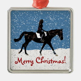 Fun-Schnee-Pferd Weihnachten Ornament Aus Metall
