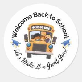 Fun School Bus Sticker for Kids
