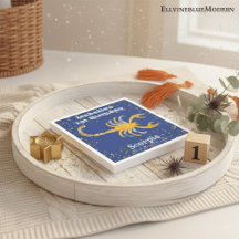 Fun Scorpio Erster Geburtstag & Gold Confetti