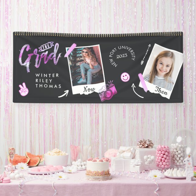 Fun Scrapbook Foto Album Notebook dann & Now Grad Banner (Party)