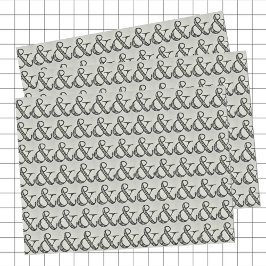 Fun Scribbled Ampersand Schild Schwarz & Grau Seidenpapier