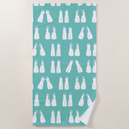 Fun Scuba Diving Fins Blau und Weiß Strandtuch